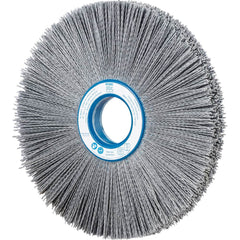 PFERD - Wheel Brushes; Outside Diameter (Inch): 10 ; Wire Type: Crimped; Round ; Fill Material: Nylon; Silicon Carbide ; Trim Length (Inch): 2-3/4 ; Filament Wire Diameter Range: 0.0300 & Above ; Maximum RPM: 3600.000 - Exact Industrial Supply