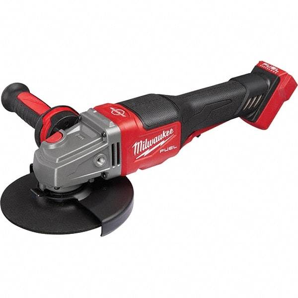 Milwaukee Tool - 4-1/2 - 6" Wheel Diam, 9,000 RPM, Cordless Angle & Disc Grinder - 5/8-11 Spindle, 18 Volts, Side Exhaust - Strong Tooling