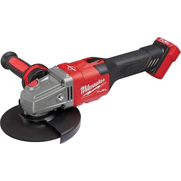 Milwaukee Tool - 4-1/2 - 6" Wheel Diam, 9,000 RPM, Cordless Angle & Disc Grinder - 5/8-11 Spindle, 18 Volts, Side Exhaust - Strong Tooling