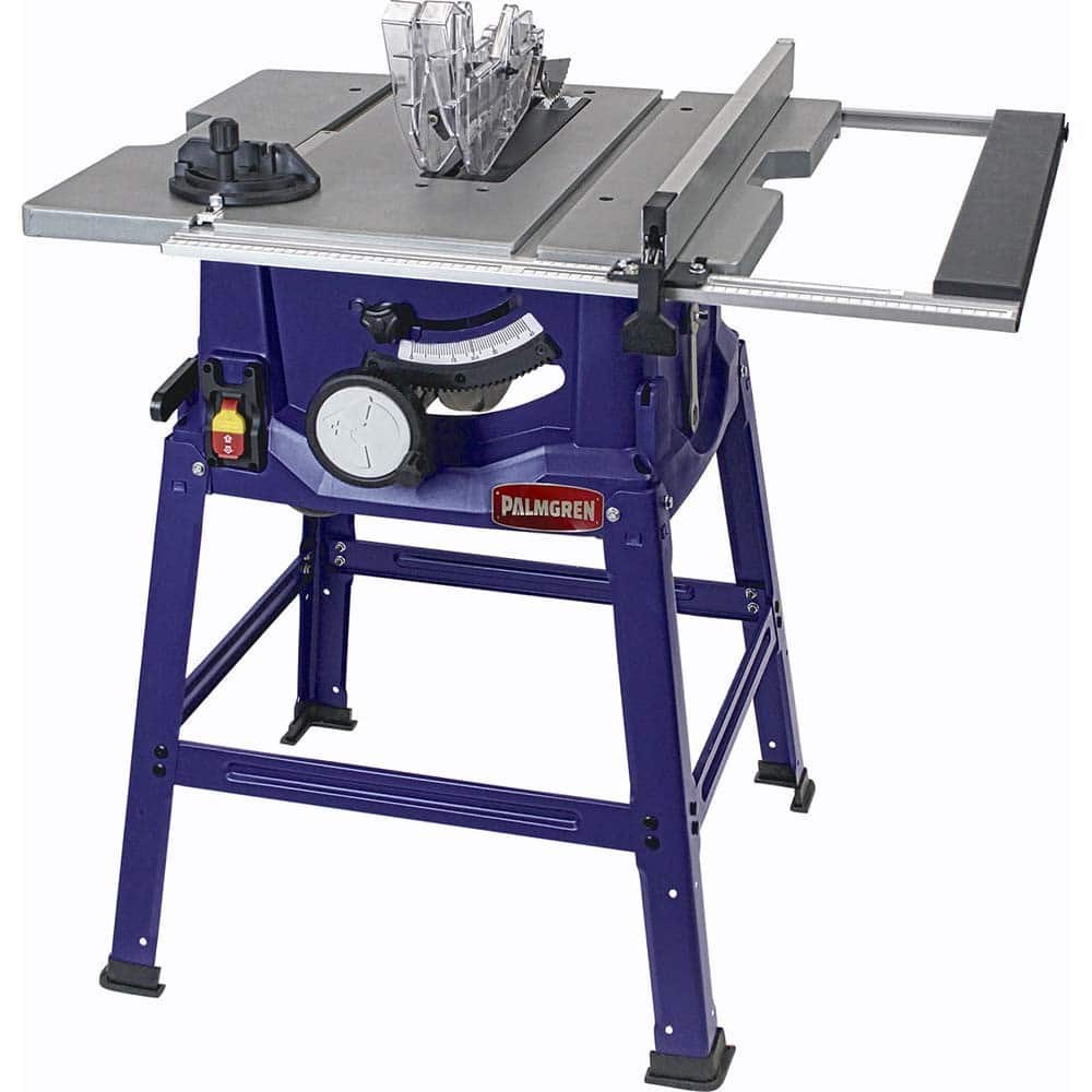 Palmgren - Table & Tile Saws; Type: Table Saw with Stand ; Blade Diameter (Inch): 10 ; Rip Capacity (Inch): 25 ; Maximum Depth of Cut @ 90 Deg (Inch): 3.75 ; Maximum Depth of Cut @ 45 Deg (Inch): 2.25 ; Speed (RPM): 5000 - Exact Industrial Supply