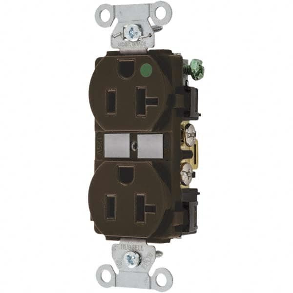 Hubbell Wiring Device-Kellems - 125V 20A NEMA 6-20R Hospital Grade White Straight Blade Duplex Receptacle - Strong Tooling