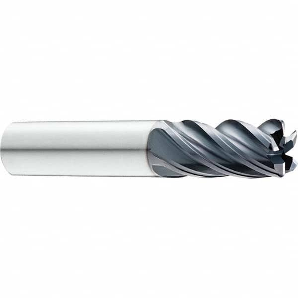 SGS - 5/8" Diam, Variable Pitch, 1-1/4" LOC, 5 Flute Solid Carbide Roughing Corner Radius End Mill - Strong Tooling