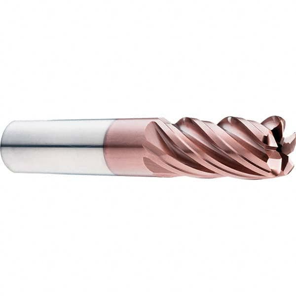 SGS - 1" Diam, Variable Pitch, 1-1/8" LOC, 5 Flute Solid Carbide Roughing Corner Radius End Mill - Strong Tooling