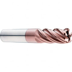 SGS - 3/4" Diam, Variable Pitch, 1-1/2" LOC, 5 Flute Solid Carbide Roughing Corner Radius End Mill - Strong Tooling