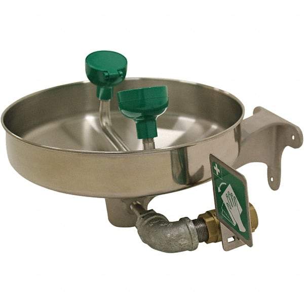 Haws - 15" Wide, Wall Mount, Stainless Steel Bowl, Eyewash Station - 5 GPM Flow Rate - Strong Tooling