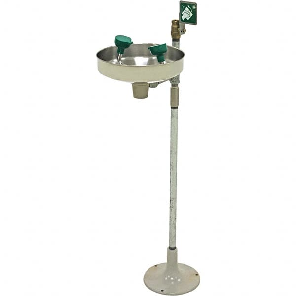 Haws - 11" Wide x 40" High, Pedestal Mount, Stainless Steel Bowl, Eyewash Station - 5 GPM Flow Rate - Strong Tooling