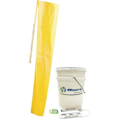 Haws - 12" Long x 12" Wide x 78" High, Plumbed Wash Station Compliance Test Kit - Includes 5 Gal Bucket, Shower Sock, Water Pole, Eyewash Gauge, Tape Measure, Thermometer - Strong Tooling