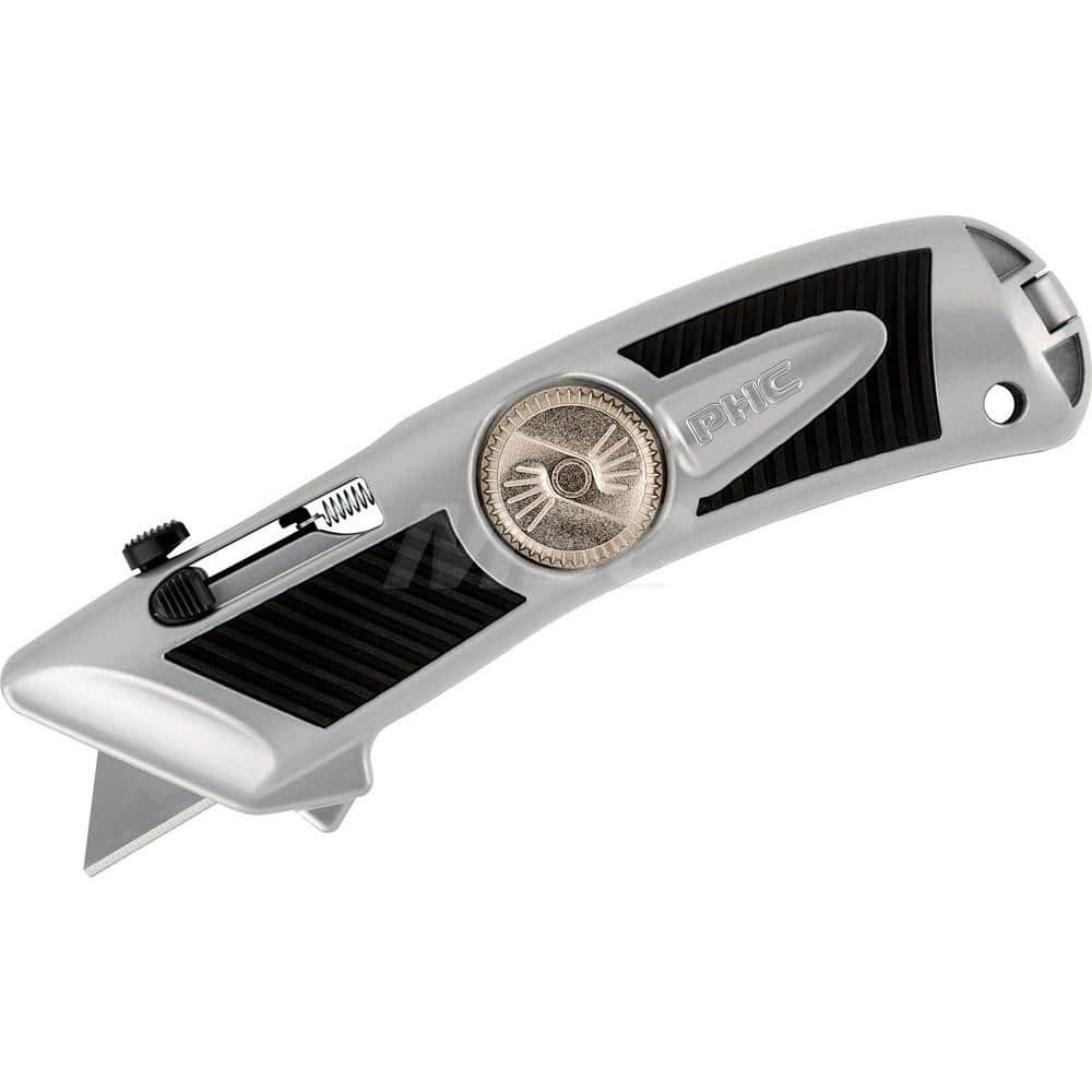 Utility Knife: Auto-Retracting Aluminum Handle, SB-92 MSC #01893734, QBD-324 MSC# 3745976, QBD-379 MSC# 37145950 & HB96 MSC# 7687008 Replacement Blade