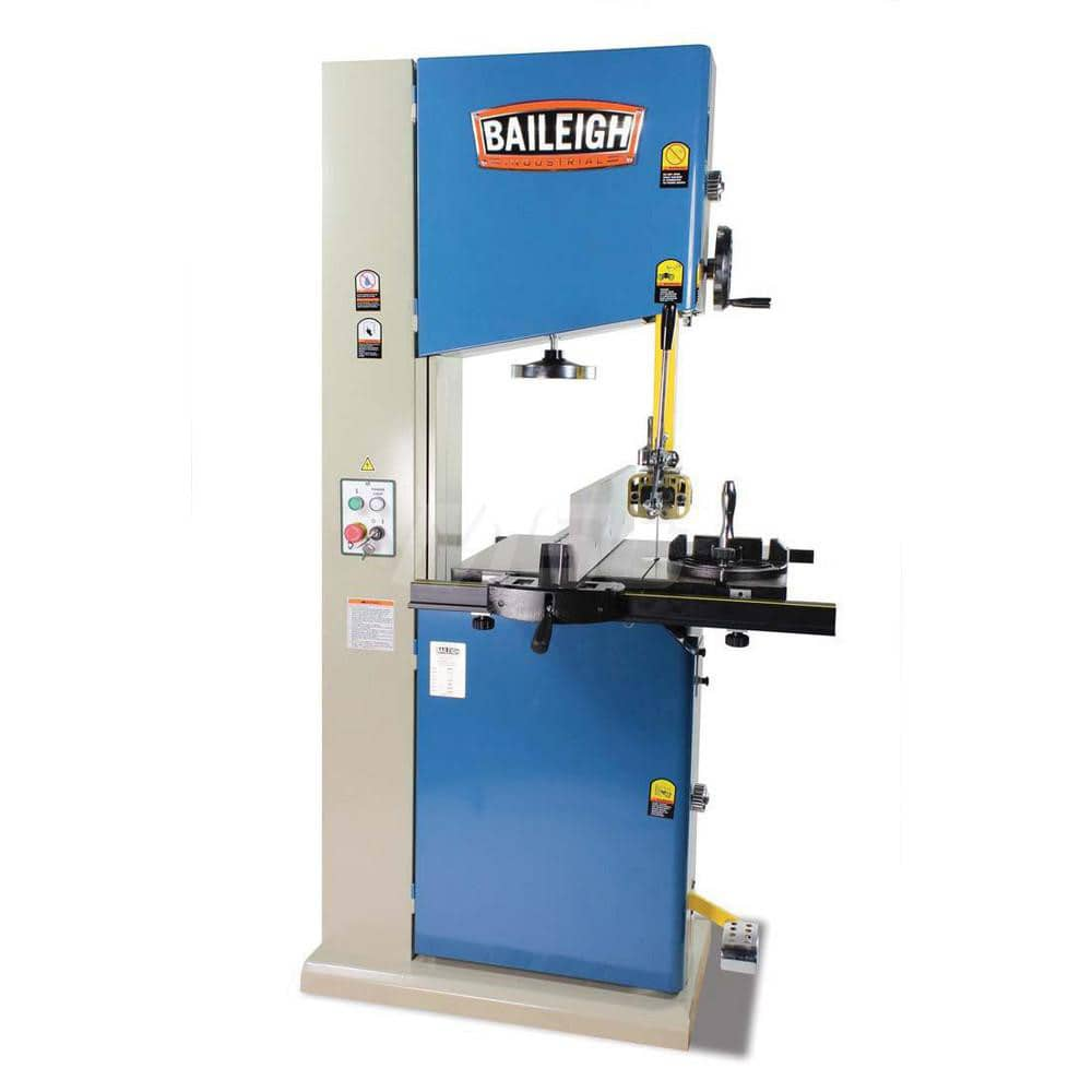 Vertical Bandsaw: Belt Drive, 16″ Height Capacity 1 Phase, 20″ Table Length, 24″ Table Width