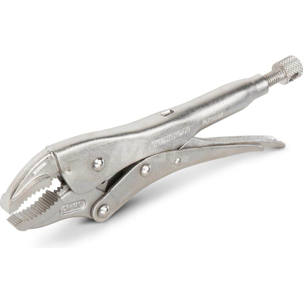 Locking Plier: 7'' OAL, Curved Jaw