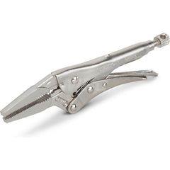 Locking Plier: 6'' OAL, Long Nose Jaw