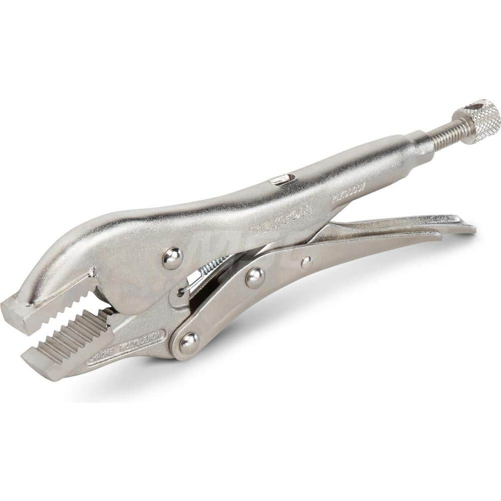 Locking Plier: 7'' OAL, Straight Jaw