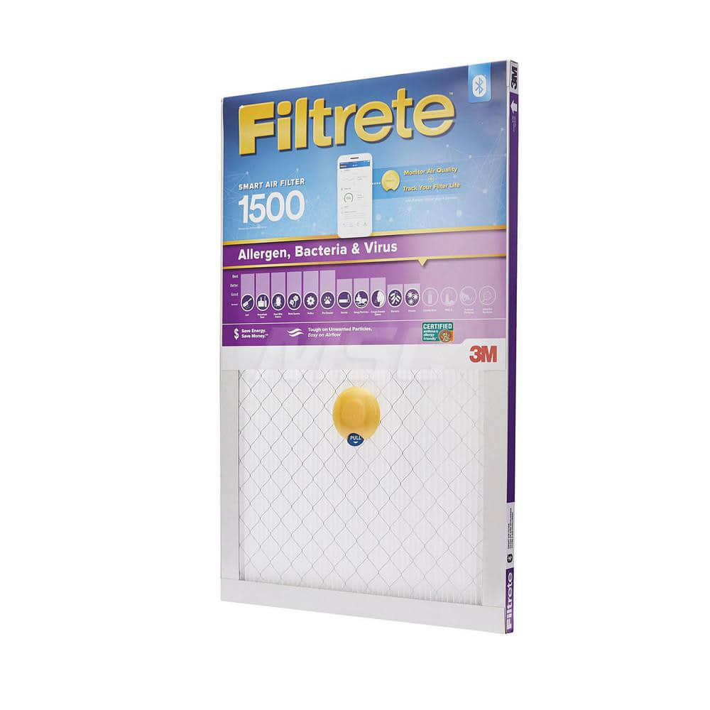 Pleated Air Filter: 20 x 20 x 1″, MERV 12, 90% Efficiency Polypropylene