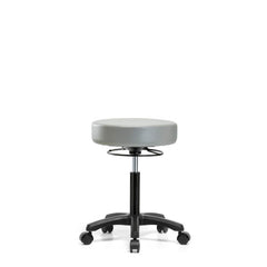 Lab Stool: Vinyl, 25″ Seat Width, 25″ Seat Depth Round Height