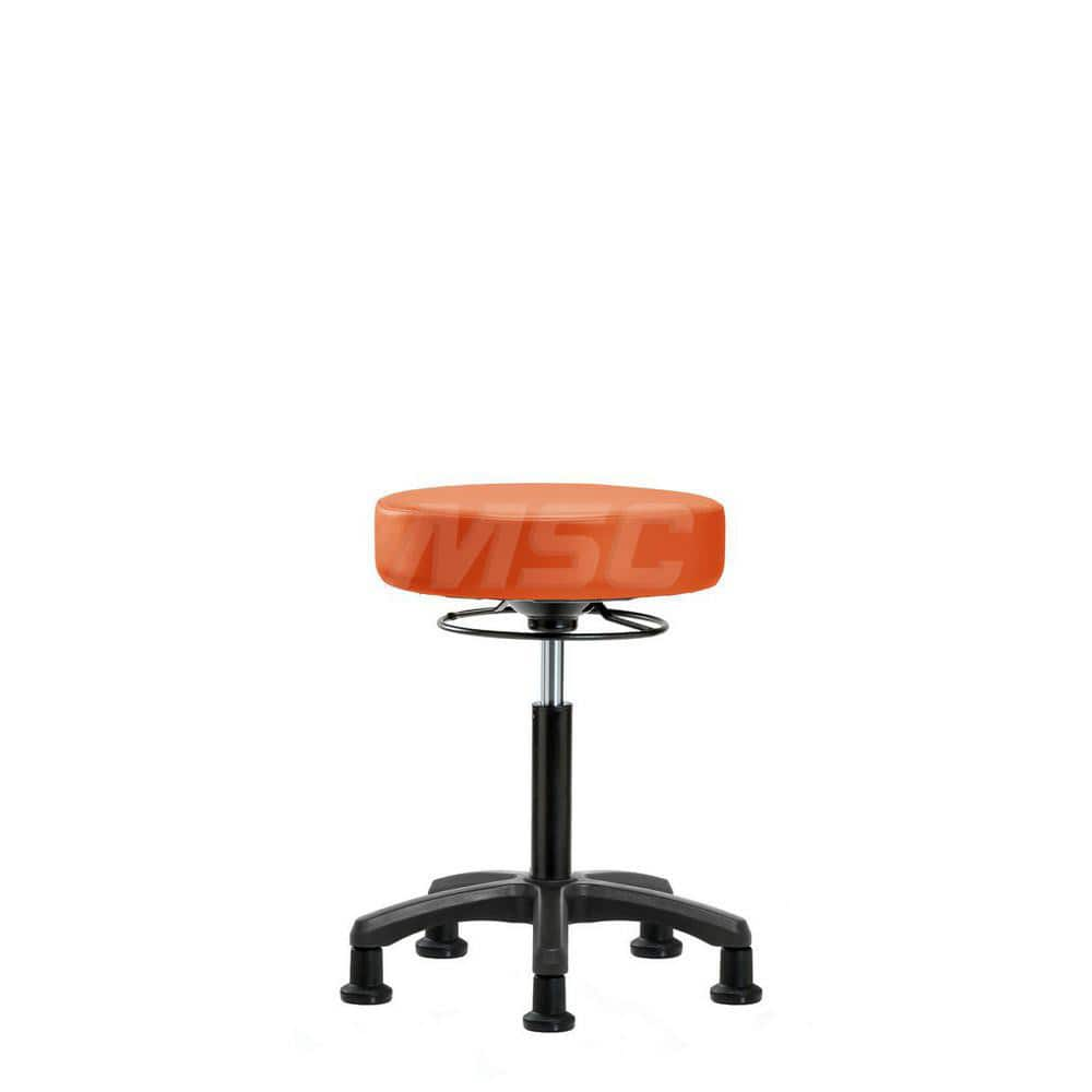 Lab Stool: Vinyl, 25″ Seat Width, 25″ Seat Depth Round Height