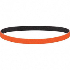 Dynabrade - 1/4" Wide x 18" OAL, 80 Grit, Ceramic Abrasive Belt - Ceramic, Coated, Y Weighted Cloth Backing, Wet/Dry - Strong Tooling