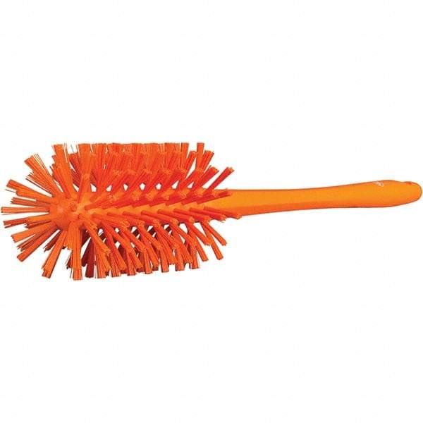 Vikan - 3-1/2" Diam Polyester Bottle Brush - 16-7/8" OAL, 6-1/4" Head Length, Polypropylene Handle - Strong Tooling