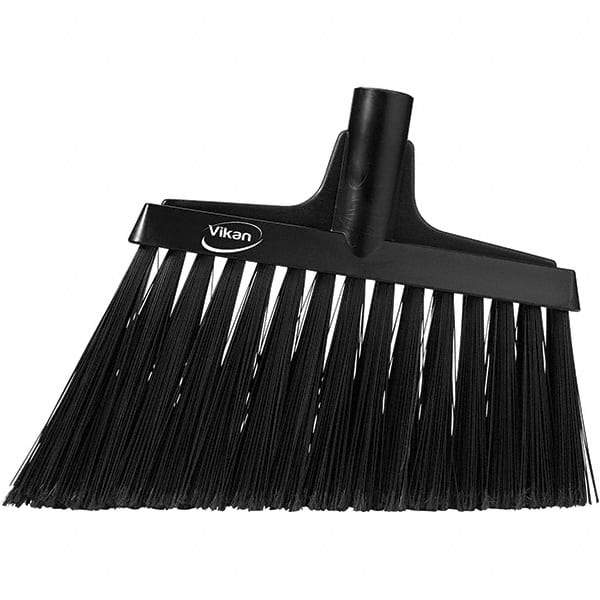 Vikan - 11-1/2" Wide, Black Polyester Bristles, Angled Broom - Flagged, Water Resistant - Strong Tooling