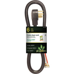 GoGreen Power - Power Cords; Cord Type: Replacement Cord ; Overall Length (Feet): 6 ; Cord Color: Brown ; Amperage: 30 ; Voltage: 250 ; Wire Gauge/Number of Conductors: 10/3