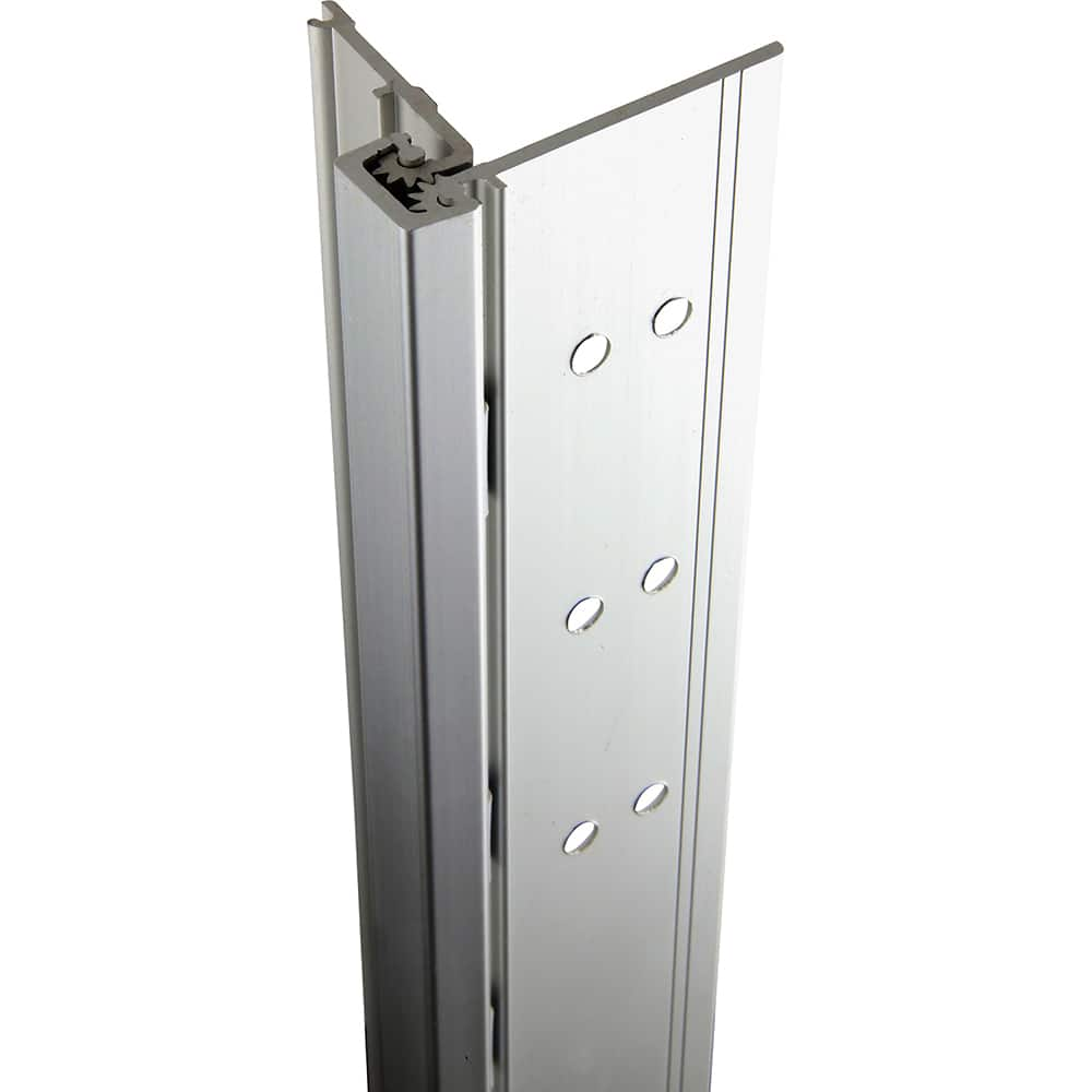 Stanley - Continuous Hinges; Type: Half Surface ; Mount Type: Half Surface ; Overall Length (Inch): 79; 79 ; Hinge Material: Aluminum ; Width (Decimal Inch): 4.0 ; Thickness (Decimal Inch): 0.1120 - Exact Industrial Supply