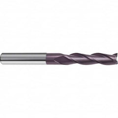 Guhring - 5/16", 1-1/8" LOC, 5/16" Shank Diam, 3" OAL, 3 Flute Solid Carbide Square End Mill - Strong Tooling