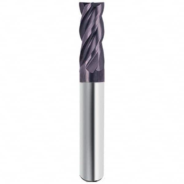 Guhring - 1/2", 1" LOC, 1/2" Shank Diam, 3" OAL, 4 Flute Solid Carbide Square End Mill - Strong Tooling