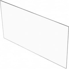 Social Distancing Partition: 48″ OAW, 30″ OAH, Plastic, Clear Clear, Plastic, 1/4″ Thick