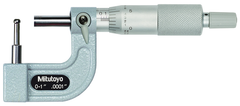 0 - 1'' Measuring Range - .0001 Graduation - Ratchet Thimble - Carbide Face - Tubing Micrometer - Strong Tooling