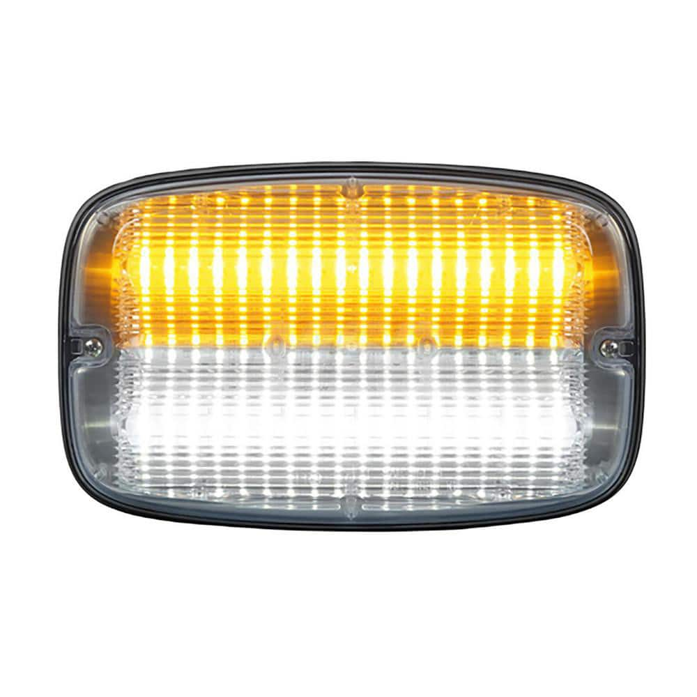 Emergency Light Assemblies; Type: Flashing Led Warning; Flash Rate: Variable; Flash Rate (FPM): 13; Mount: Surface; Color: Amber/White; Power Source: 12 Volt DC