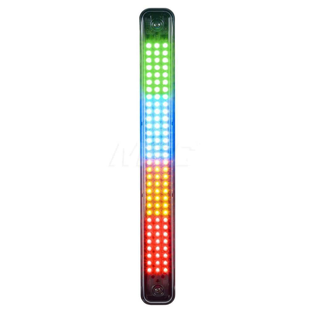 Emergency Light Assemblies; Type: Led Indicator Light Stick; Flash Rate: Variable; Mount: Surface; Color: Amber/Blue/Green/Red; Power Source: 12-24V DC