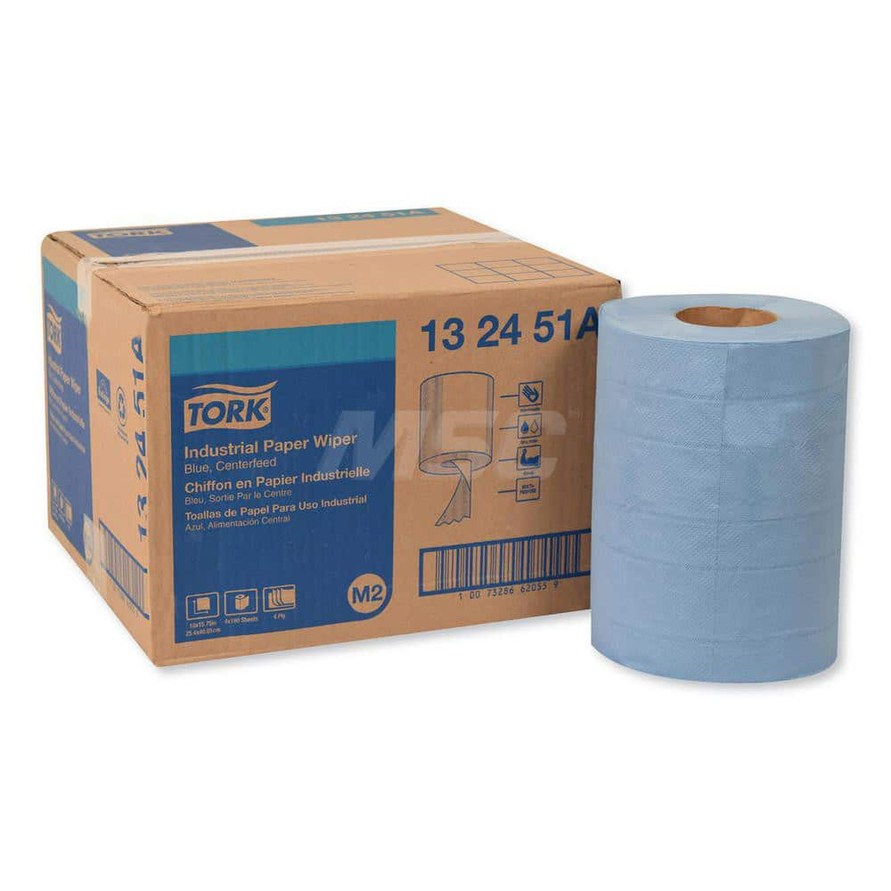 Shop Towel/Industrial Wipes: Roll, 15.75 x 10″ Sheet, Blue