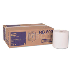 Paper Towels: Hard Roll, Roll, 1 Ply, Recycled Fiber, White 800' Roll Length, 350 Sheets