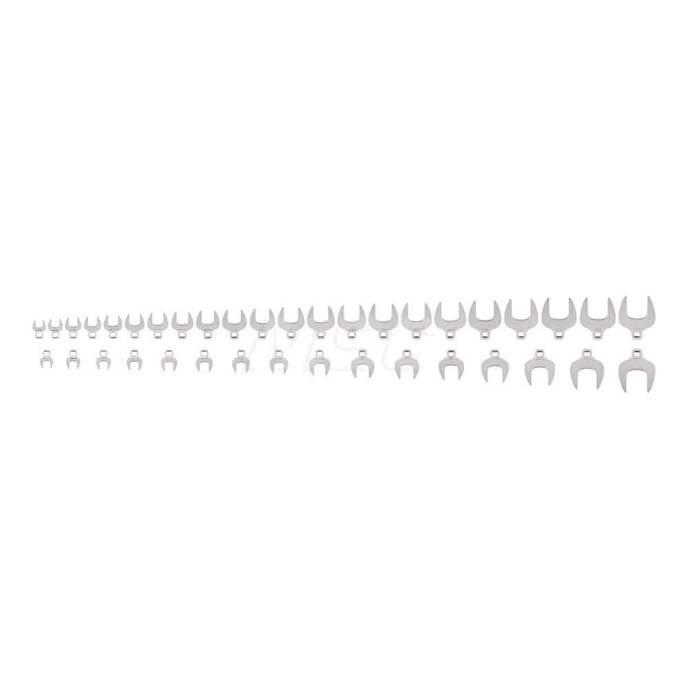 1/2 Inch Drive Crowfoot Wrench Set, 38-Piece (11/16-2 in., 17-50 mm)