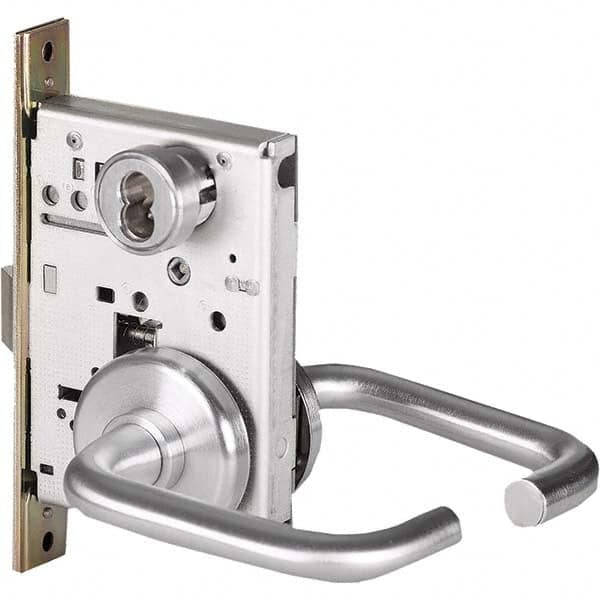 Dormitory Lever Lockset for 1-3/4″ Thick Doors 6 or 7 Pin Length Best & Compatible (Core Not Included), 2-3/4″ Backset, Satin Chrome Finish