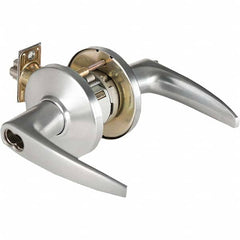 Entrance Lever Lockset for 1-3/8 to 2″ Thick Doors 6 or 7 Pin Length Best & Compatible (Core Not Included), 2-3/4″ Backset, Satin Chrome Finish