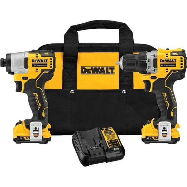 DeWALT - Cordless Tool Combination Kits Voltage: 12 Tools: Brushless Cordless Drill; Impact Driver - Strong Tooling