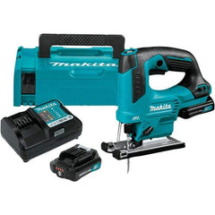 Makita - 12 Volt, 3,000 SPM, 7/8" Stroke Length, Lithium-Ion Cordless Jigsaw - 90° Cutting Angle, Series 12V MAX Battery Included - Strong Tooling