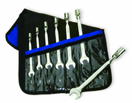 7 Pieces - Chrome - High Polished Flex Combination Wrench Set - 3/8 - 3/4" - Strong Tooling