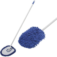 Ability One - Mop Handles; For Use With: Dust Mop ; Connection Type: Snap-On ; Handle Length (Inch): 48 ; Handle Material: Steel ; Handle Style: Swivel - Exact Industrial Supply