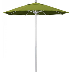 California Umbrella - Patio Umbrellas; Umbrella Diameter (Inch): 90 ; Height (Feet): 8.000 ; Fabric Color: Kiwi ; Base Included: No ; Frame Material: Aluminum ; Frame Color: Silver - Exact Industrial Supply