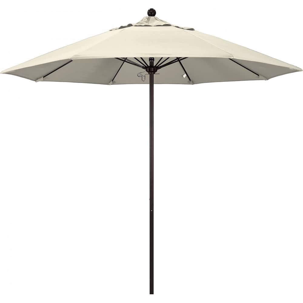 California Umbrella - Patio Umbrellas; Umbrella Diameter (Inch): 108 ; Height (Feet): 8.583 ; Fabric Color: Antique Beige ; Base Included: No ; Frame Material: Aluminum ; Frame Color: Bronze - Exact Industrial Supply