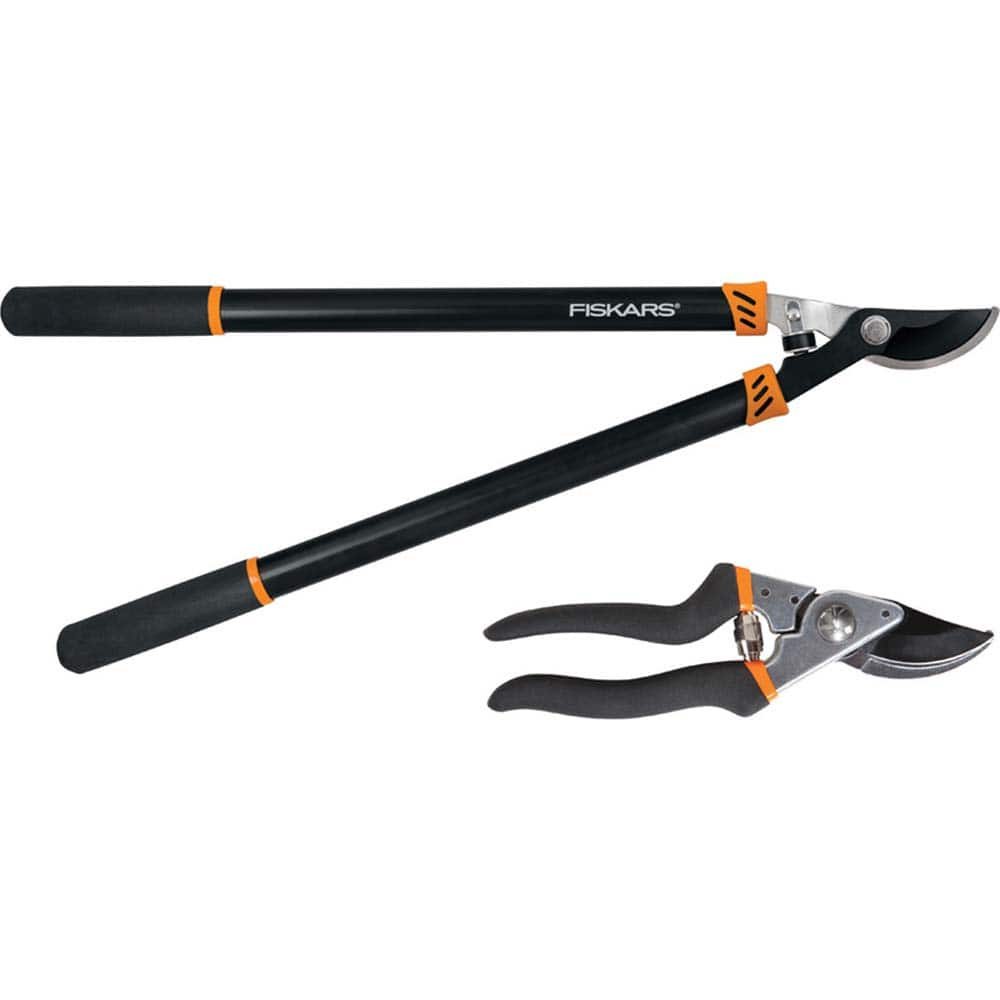 Fiskars - Loppers, Hedge Shears & Pruners Type: Lopper & Pruner Set Blade Material: Stainless Steel w/Non-Stick Coating - Strong Tooling