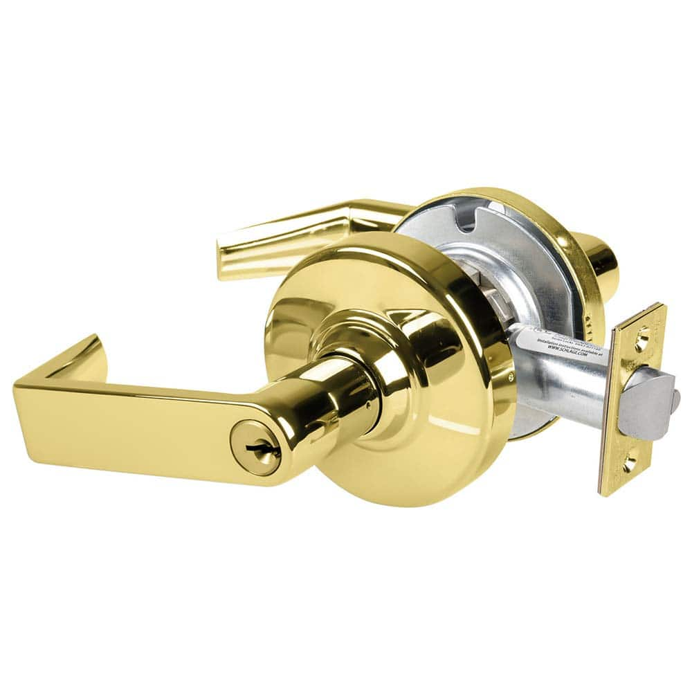 Lever Locksets; Door Thickness: 1 3/8 - 1 3/4; Key Type: Keyed Alike; Back Set: 2-3/4; For Use With: Commerical installation; Finish/Coating: Bright Brass; Material: Brass; Material: Brass; Door Thickness: 1 3/8 - 1 3/4; Lockset Grade: Grade 2; Cylinder T