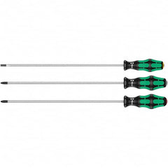 Wera - Screwdriver Sets Screwdriver Types Included: Pozidriv; Slotted; Phillips Number of Pieces: 3 - Strong Tooling