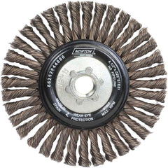 Norton - 4-1/2" OD, 5/8-11 Arbor Hole, Stringer Bead Carbon Wheel Brush - Strong Tooling