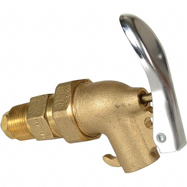 Vestil - 3/4" NPT Brass Adjustable Drum Faucet - 4" Long Extension - Strong Tooling