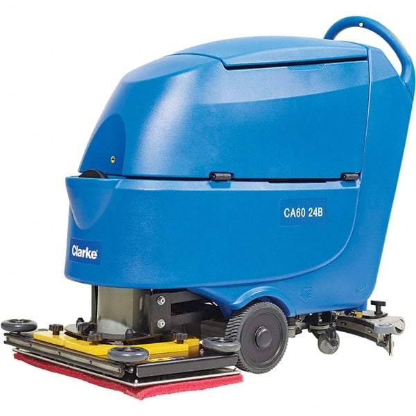 Clarke - 24" Cleaning Width, Battery Powered Walk Behind & Floor Scrubber - 1 hp, 2,250 RPM, 47" Water Lift, 16 Gal Tank Capacity, Series CA60 - Strong Tooling