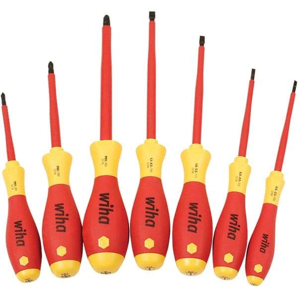 Wiha - Screwdriver Sets Screwdriver Types Included: Insulated Slotted; Phillips; Square Number of Pieces: 7 - Strong Tooling