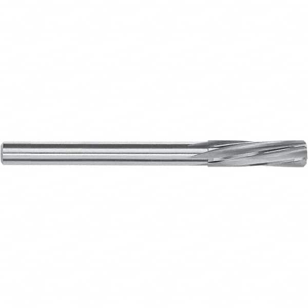 Magafor - 8.4mm Solid Carbide Chucking Reamer - Spiral Flute, 6.3mm Straight Shank, 25mm Flute Length, 71mm OAL - Strong Tooling