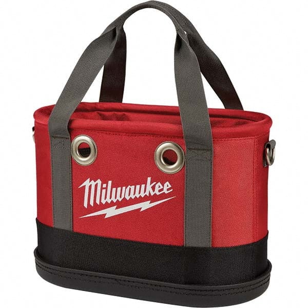 Milwaukee Tool - 24 Pocket, Ballistic Nylon, Black/Red Tool Bag - Strong Tooling